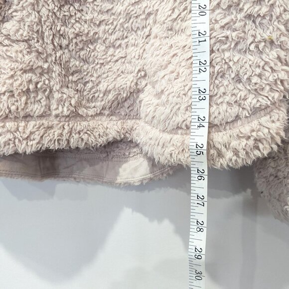 Gap Beige Sherpa Zip-Up Sweater With Pockets! Cottagecore Women's M 26.5 Inches - Picture 7 of 7